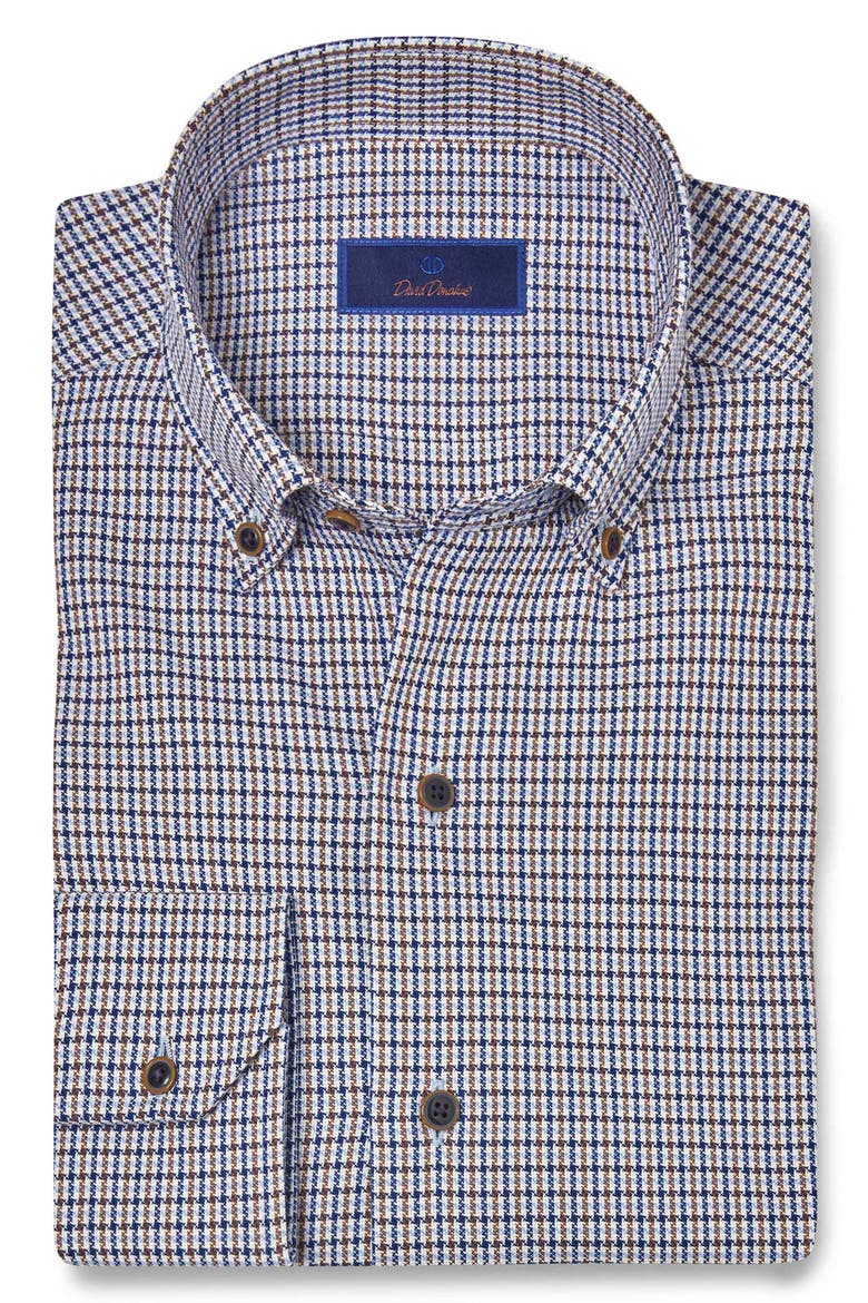Classic Fit Cotton Royal Oxford Button-Down Shirt, Main, color, BLUE/ CHOCOLATE