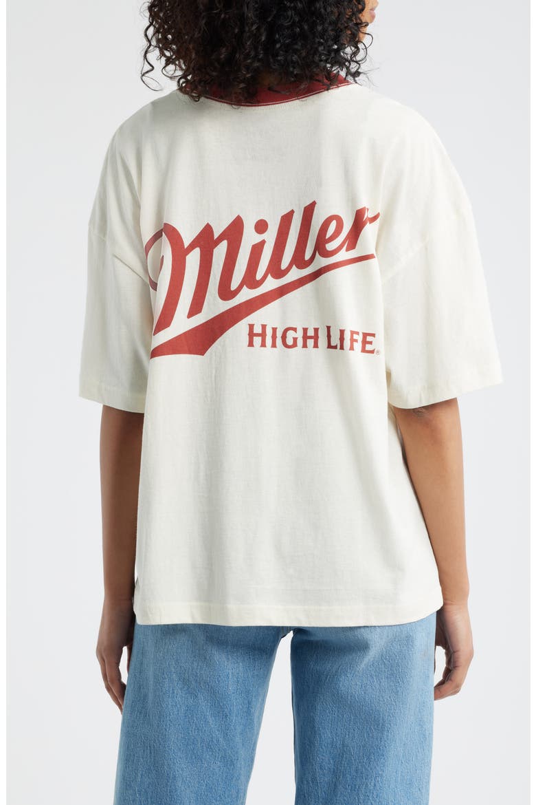 Miller® High Life Cotton Graphic T-Shirt, Alternate, color, MARSHMALLOW/ TANDORI SPICE