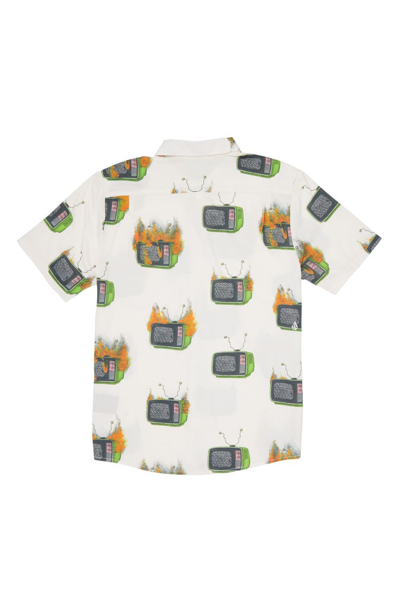 Volcom Justin Hager Print Short Sleeve Button-Up Shirt, Alternate, color, 