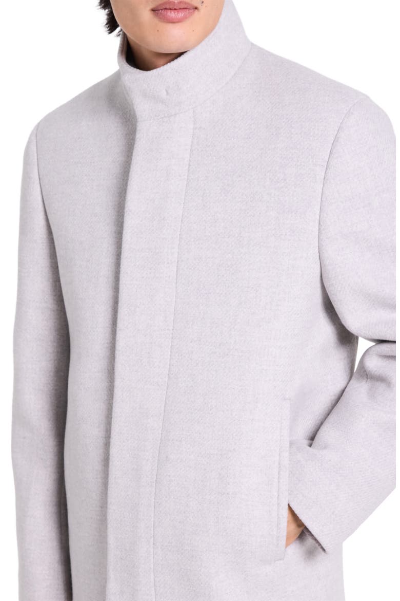 Clarence Wool Melton Coat, Alternate, color, ONYX MELANGE - QLI