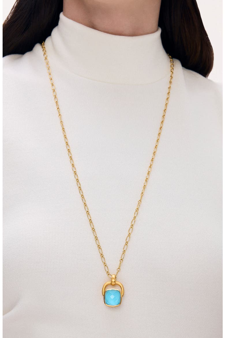 Monterey Long Pendant Necklace, Alternate, color, IRIDESCENT TURQUOISE/ GOLD
