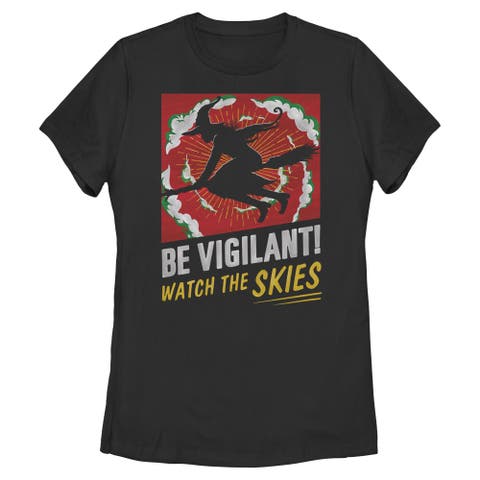 Women's Wicked For Good Elphaba Watch the Skies  Graphic T-Shirt