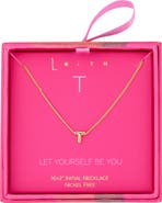 Leith Let Yourself Be You Bubble Initial Pendant Necklace