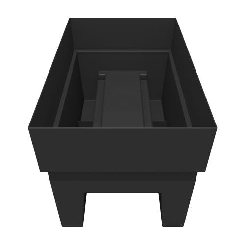 Bloem Black 24 Inch Finley Deck Rail Planter, 7.5 Gal Capacity In Black