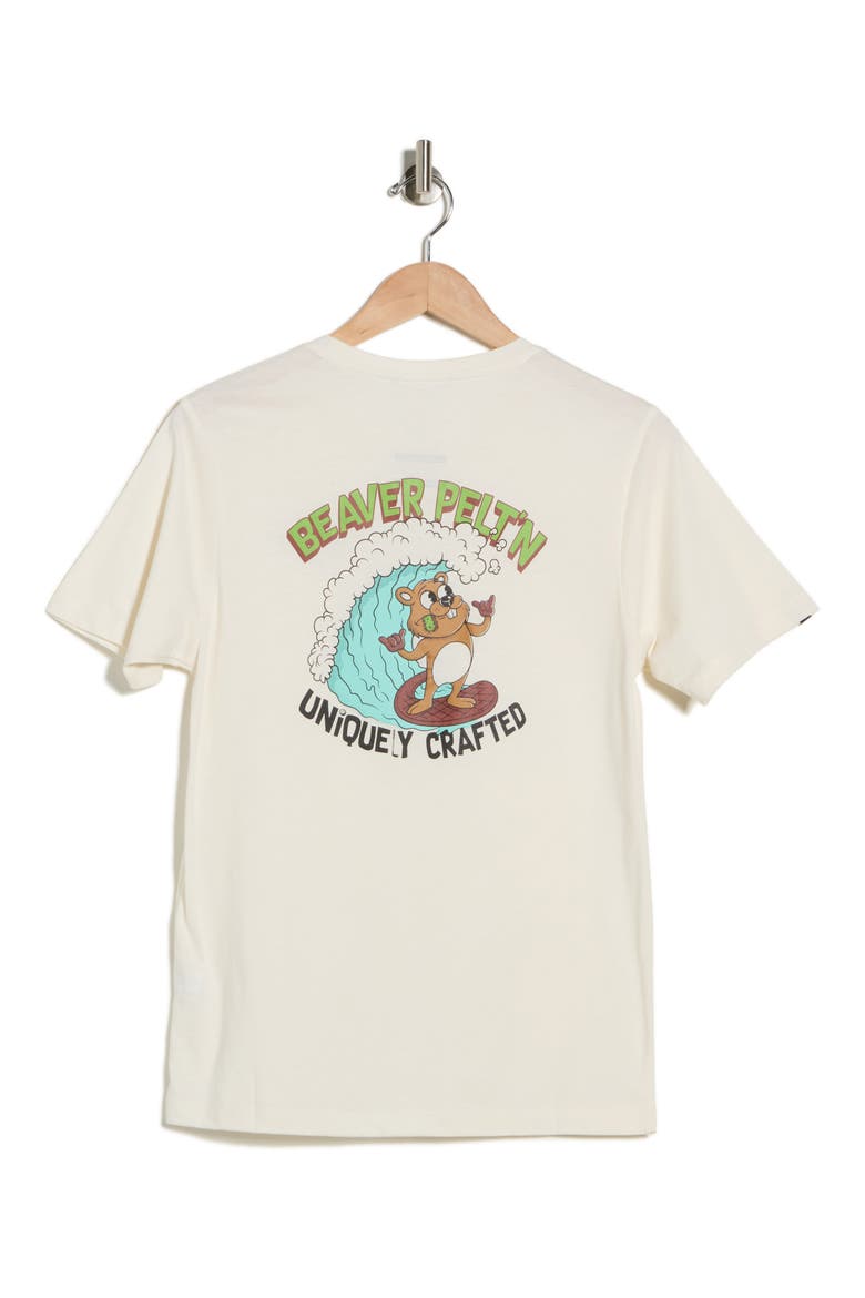 Beaver Graphic T-Shirt, Alternate, color, WHITE
