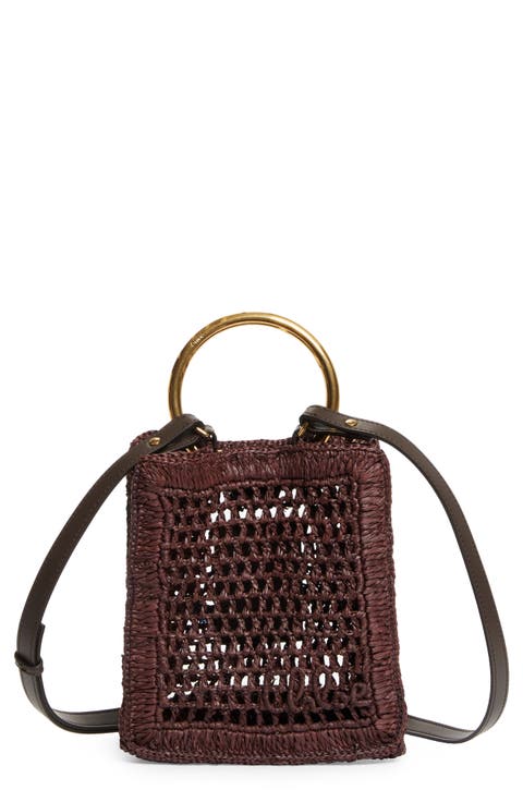 Mini Summer Banana Raffia Tote