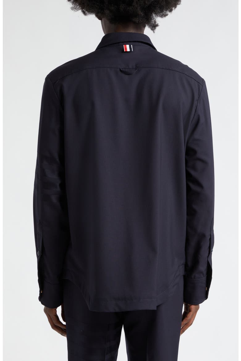 Four-Bar Slim Fit Wool Shirt, Alternate, color, DARK BLUE