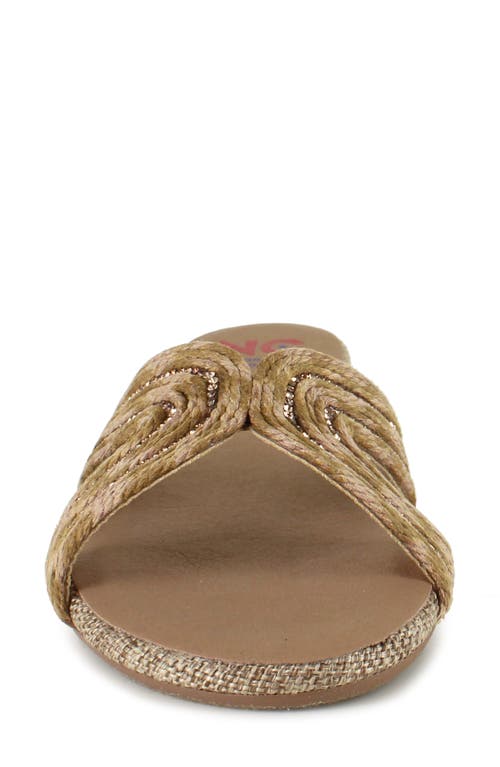 National Comfort Terrassa Slide Sandal In Brown Fabric