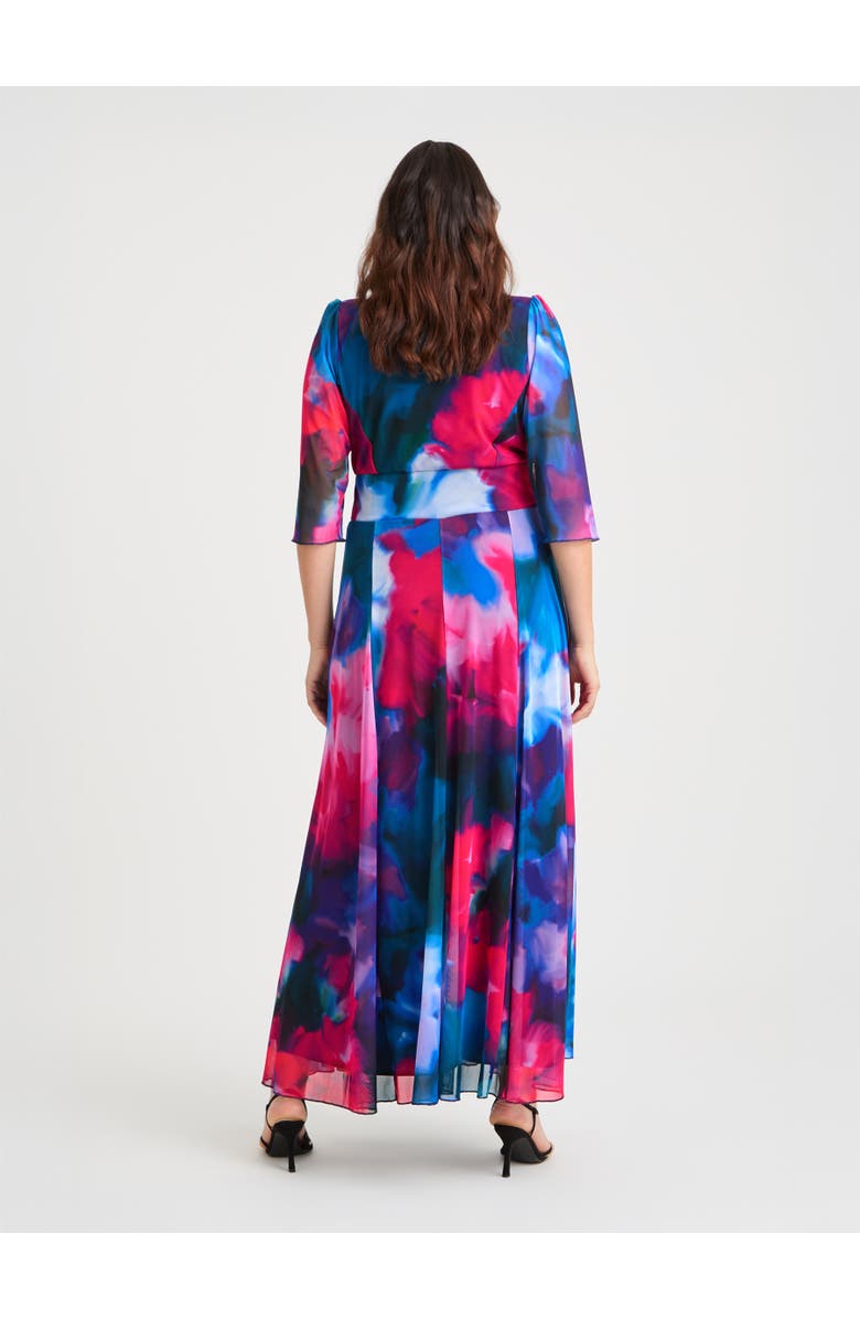 Scarlett & Jo Verity Abstract Print Maxi Gown, Alternate, color, Blue Pink