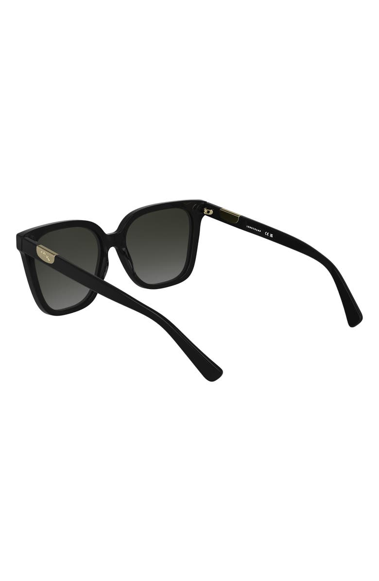 Longchamp Le Pliage 55mm Gradient Butterfly Sunglasses, Alternate, color, Black