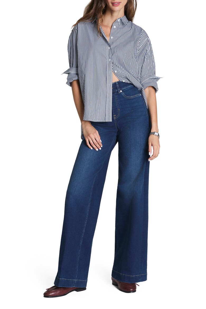 SPANXshape™ Pull-On Wide Leg Jeans 2.0, Alternate, color, PACIFIC WASH