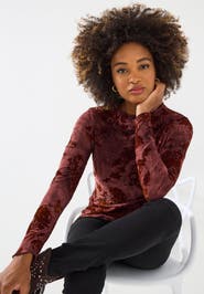 Joe Browns Burnout Mock Neck Tee
