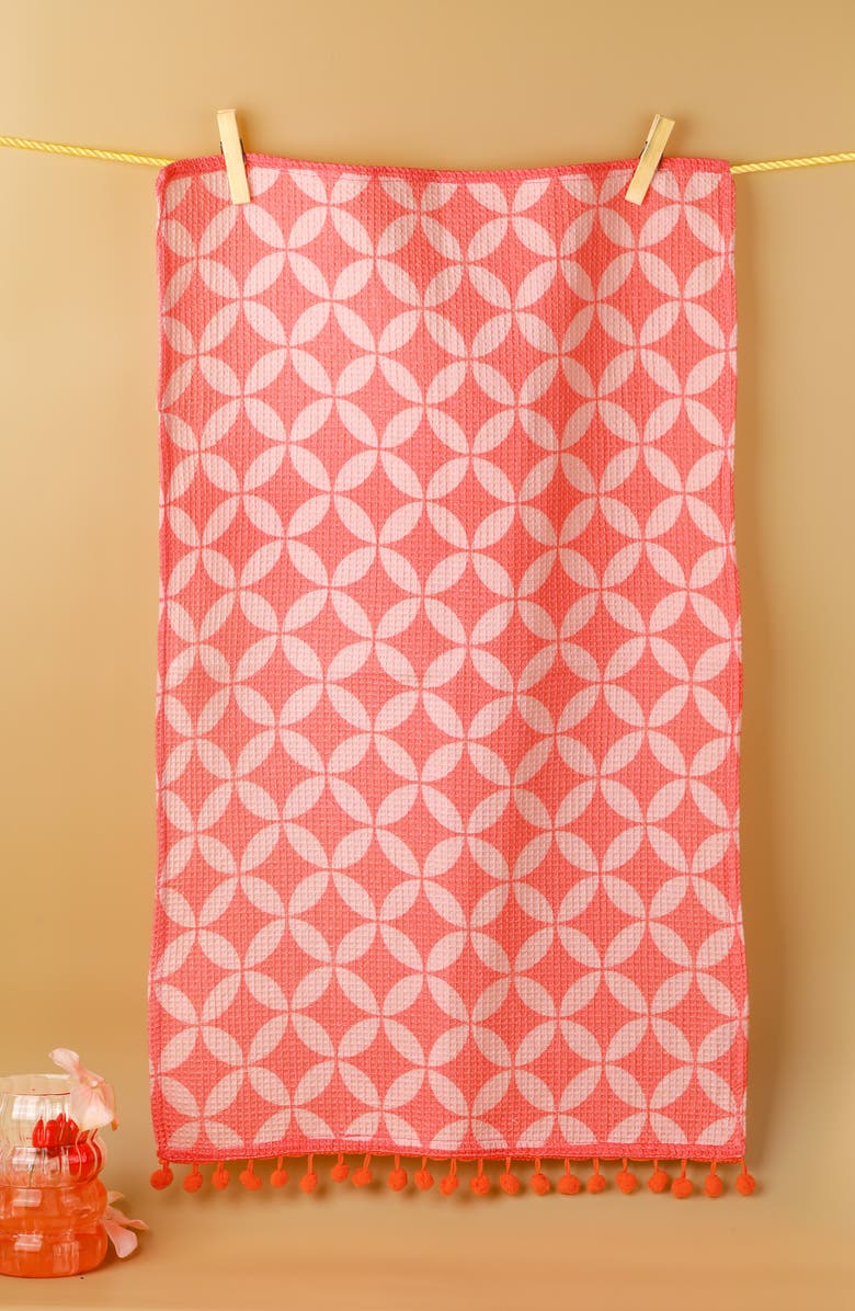 Tiramisu 3-Piece Kitchen Towel Set, Alternate, color, Hot Pink/ Orange/ Coral