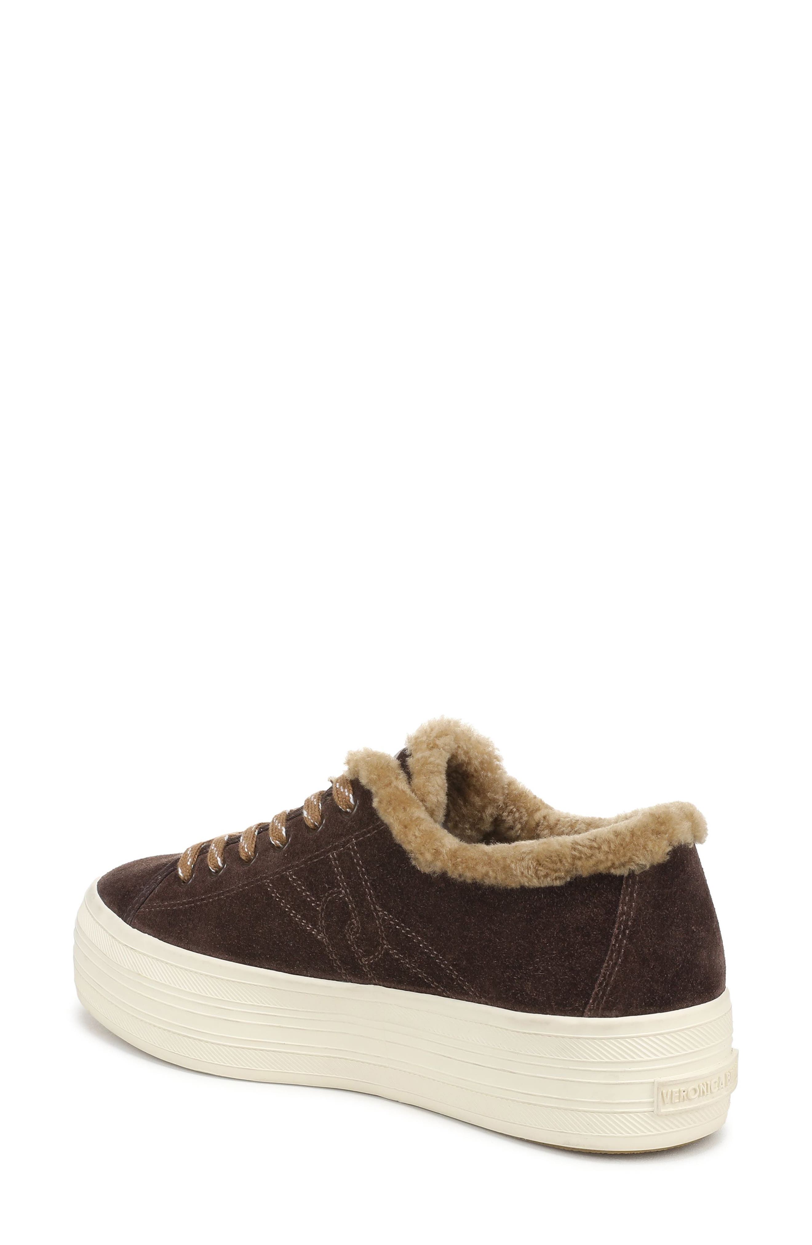 Truett Genuine Shearling Sneaker, Alternate, color, ESPRESSO SUEDE