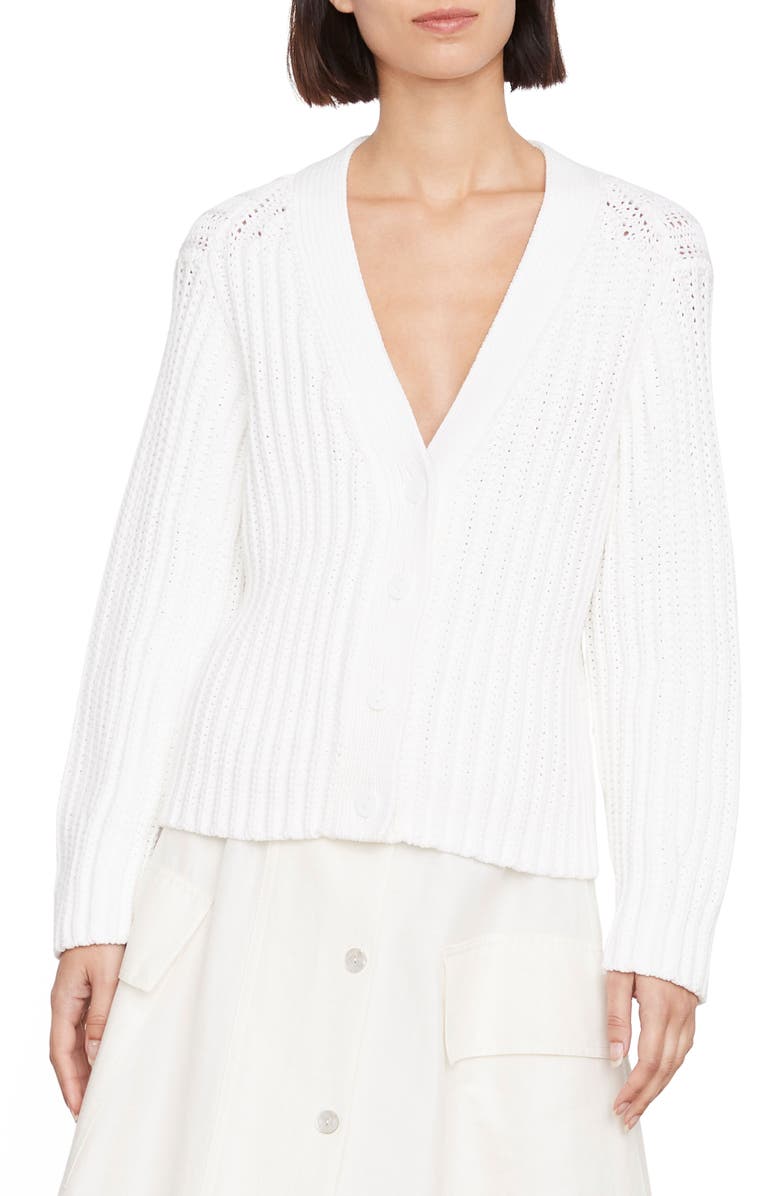 Vince Wave Rib Cardigan, Main, color,