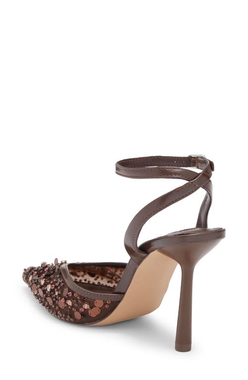 Steve Madden Sherrie Beaded Ankle Strap Pump In Animal Print