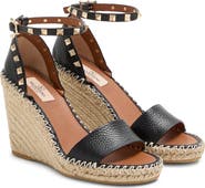 Valentino Garavani Rockstud Espadrille Wedge Sandal