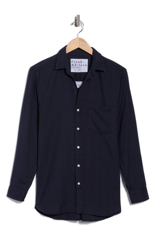 Frank & Eileen Boyfriend Cotton Button-up Shirt In Blue