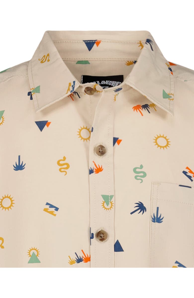 Billabong Kids' Sundays Short Sleeve Button-Up Shirt, Alternate, color, Chino