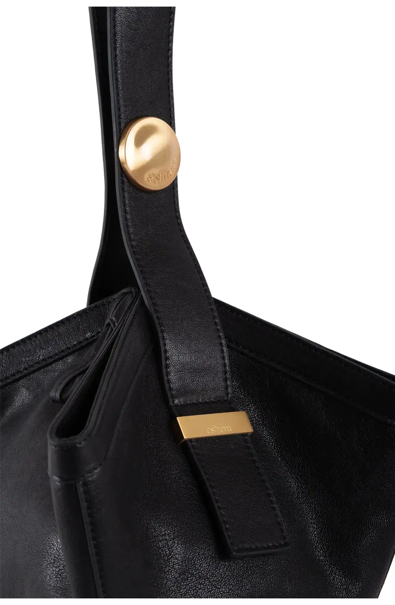 Esthera 1111AM Leather Shoulder Bag, Alternate, color, Black
