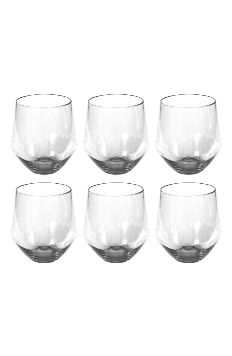 TarHong Set of 6 Stemless Wineglasses, Main, color, Clear