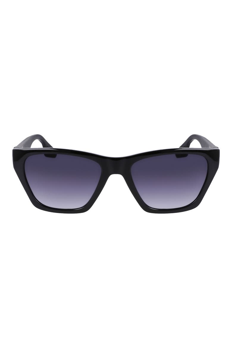Recraft 54mm Gradient Cat Eye Sunglasses, Main, color, BLACK