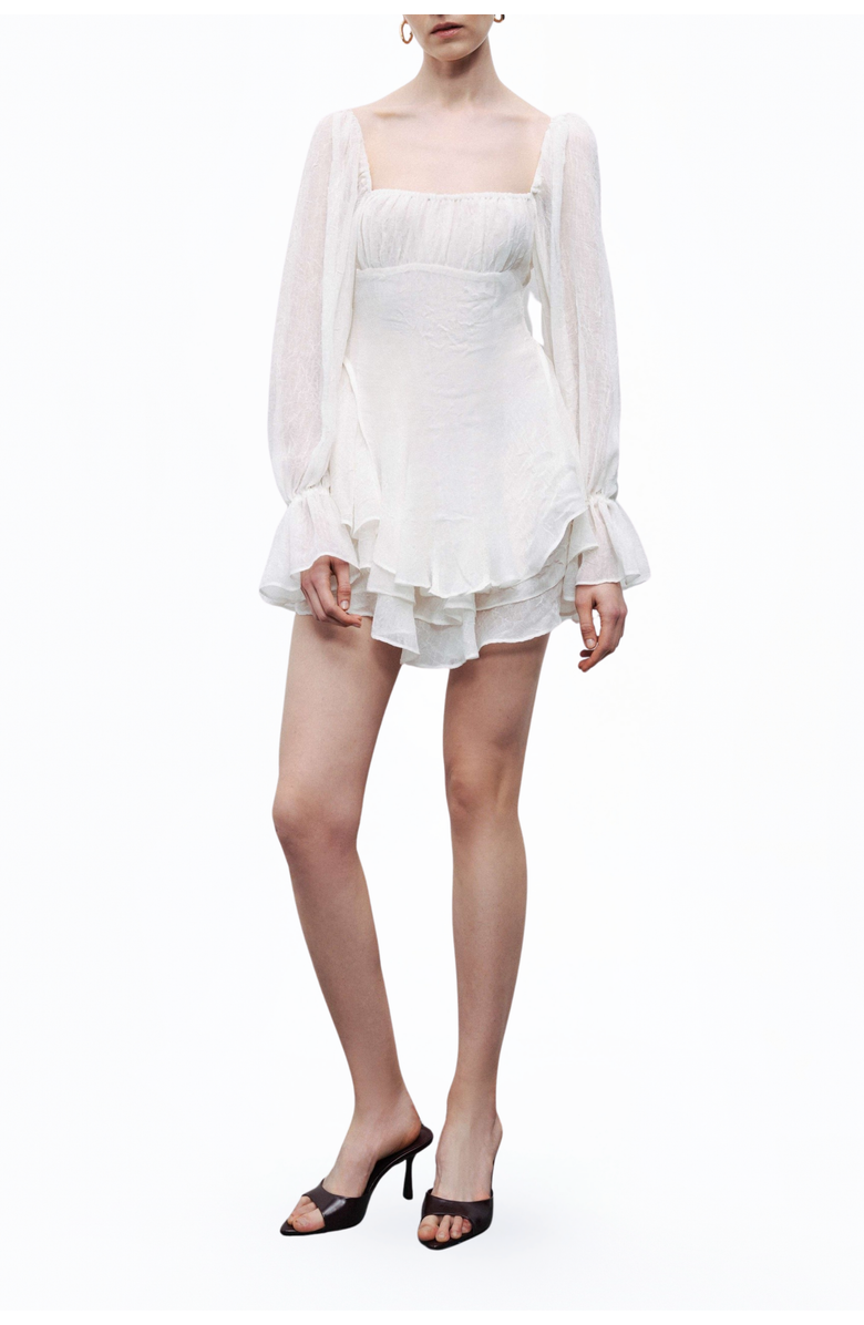 Nocturne Ruffle Mini Dress, Main, color, 