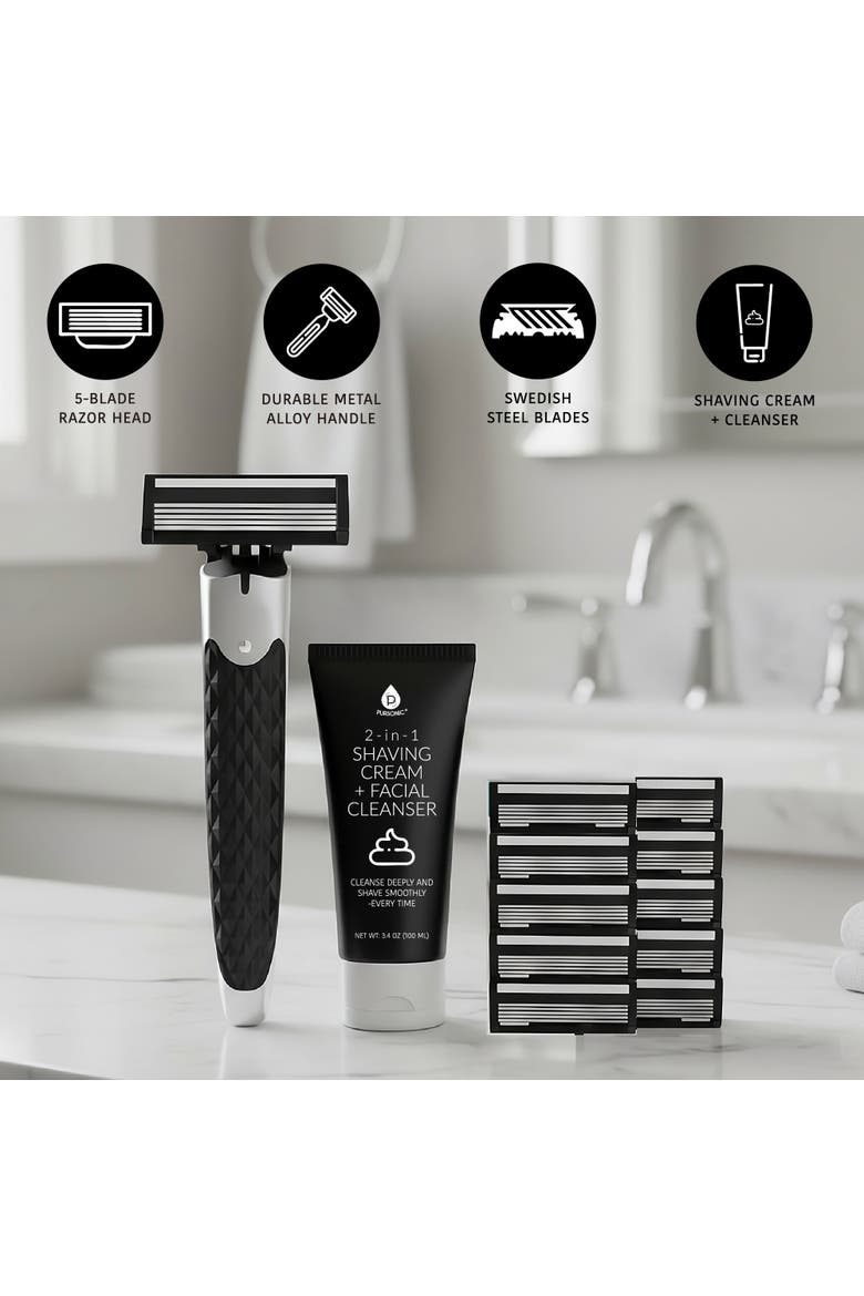 Men's Grooming Essentials Bundle Shaving Kit & Beard & Body Trimmer, Alternate, color, Black