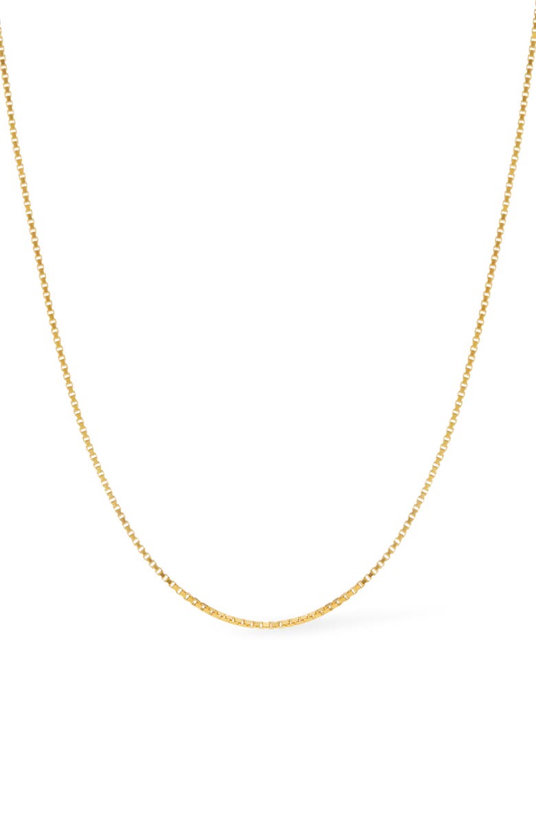 Ana Luisa Box Chain Necklace - Jo Gold, Main, color, 