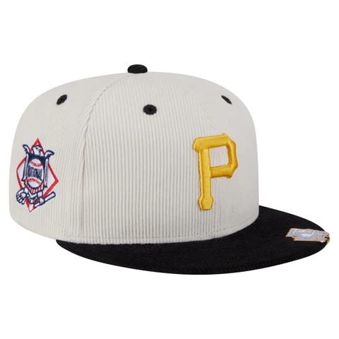 Men's New Era Cream/Black Pittsburgh Pirates Two-Tone Corduroy 59FIFTY Fitted Hat