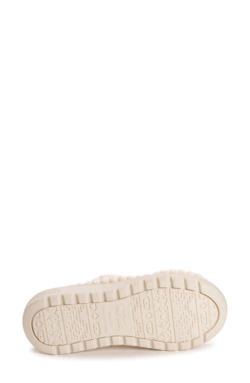 Muk Luks Cloud Ribbed Terry Double Strap Slide Slipper In Sand
