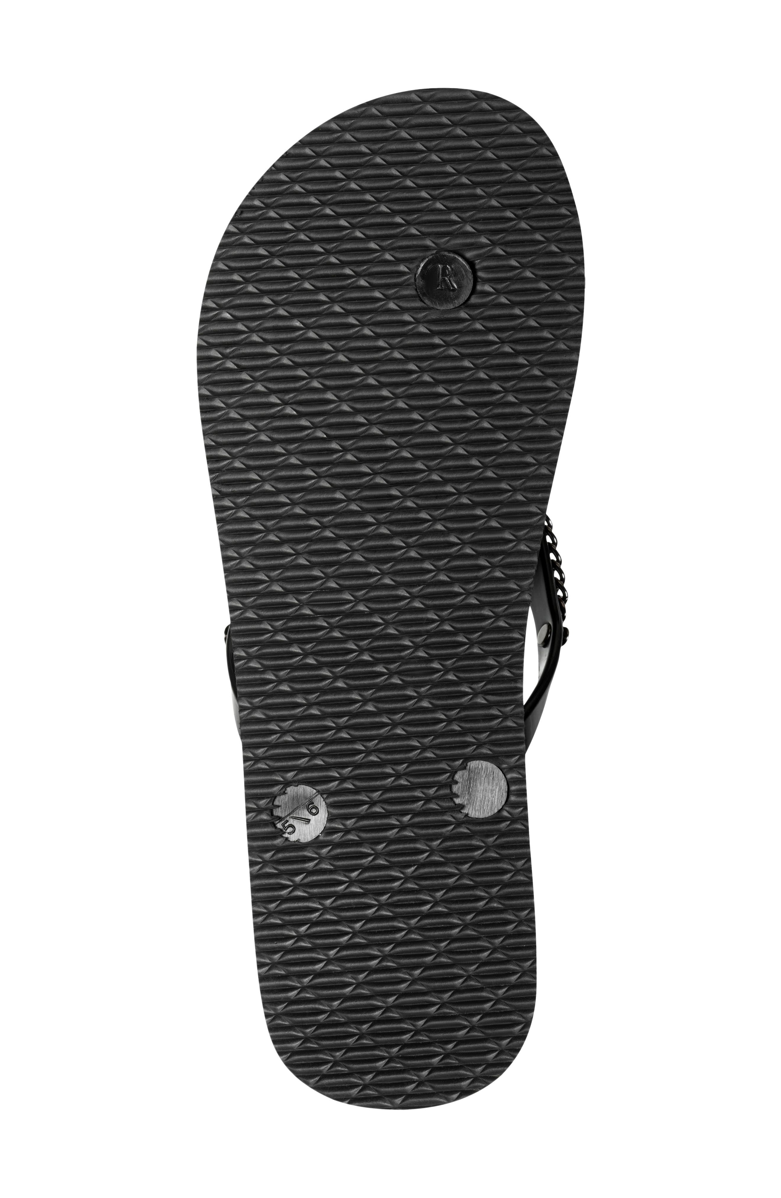 Zemira Flower Flip Flop, Alternate, color, BLACK