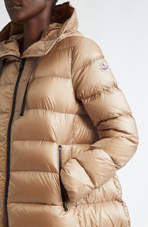 Moncler Suyen Quilted Down Parka In Metallic