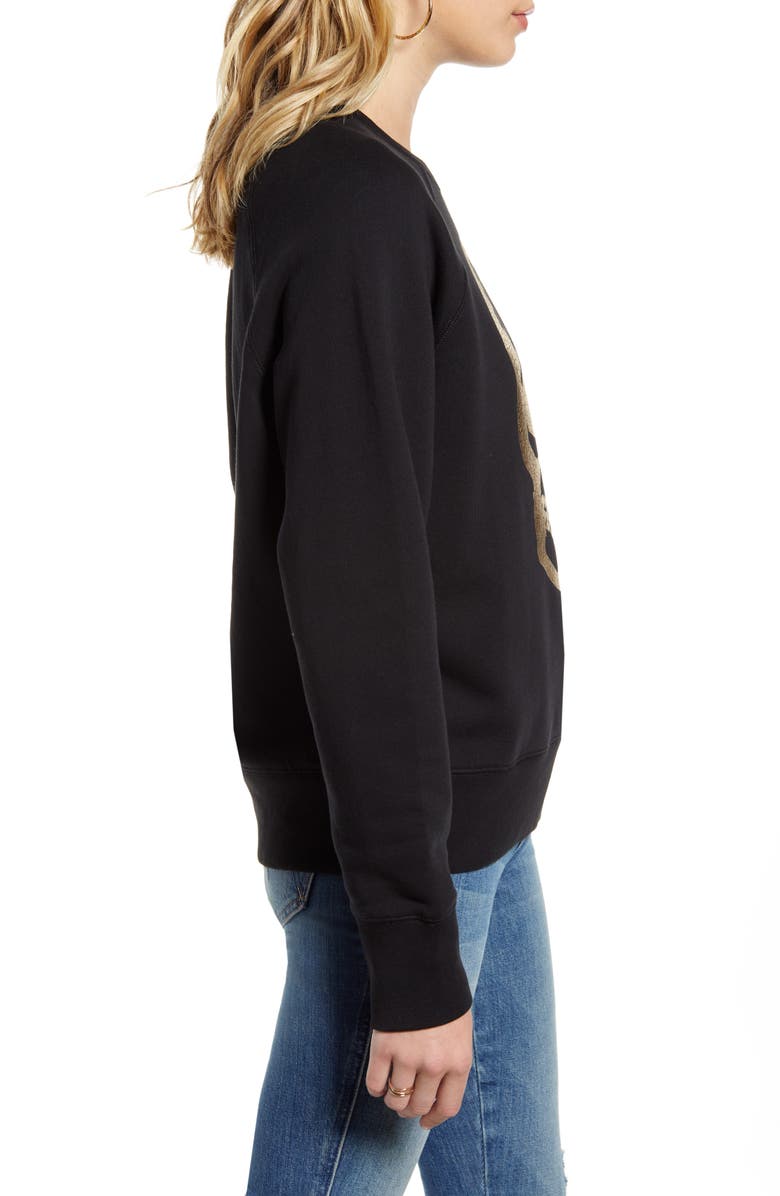 Zadig & Voltaire Metallic Skull Sweatshirt, Alternate, color, 