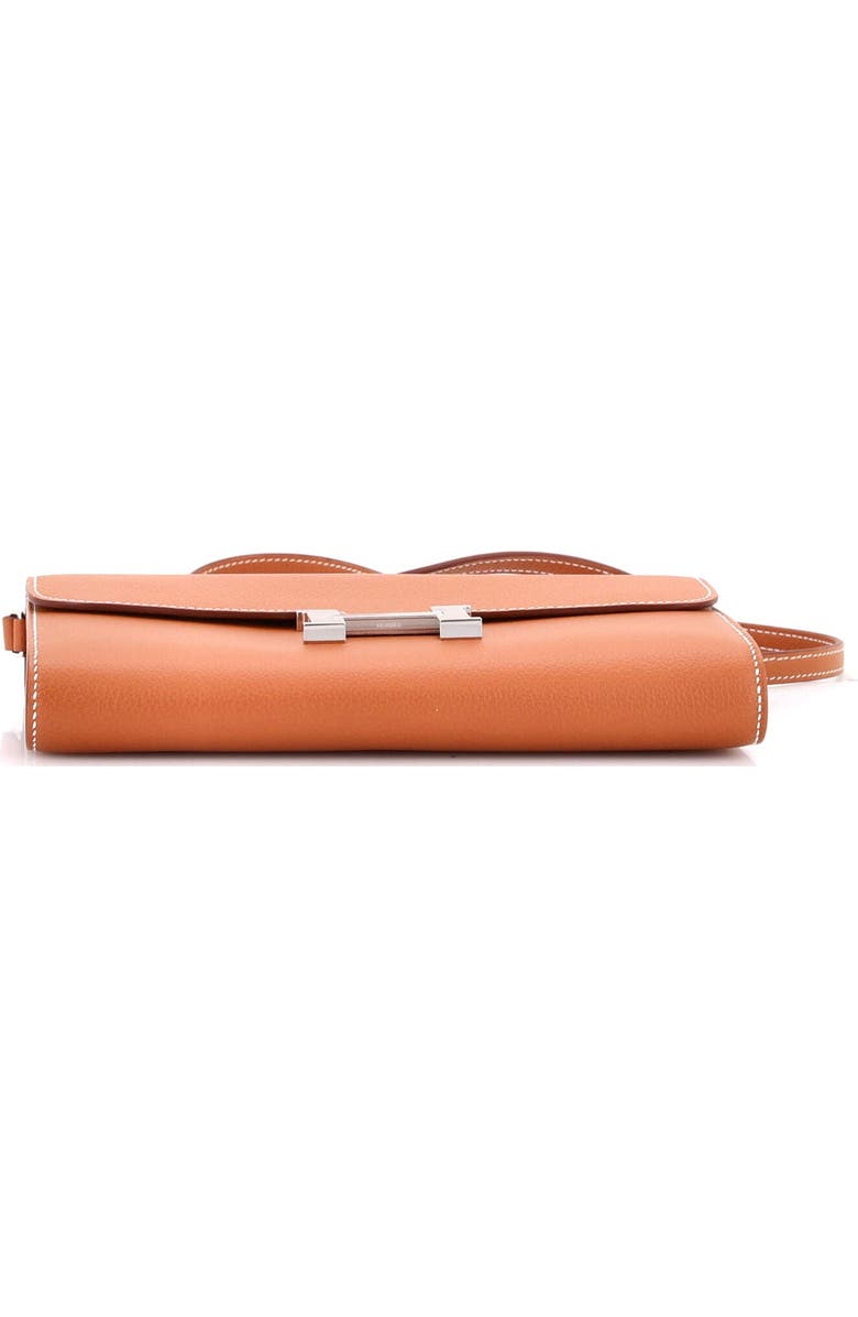 Pre-Owned Hermes Constance To Go Wallet Evercolor, Alternate, color, Gold
