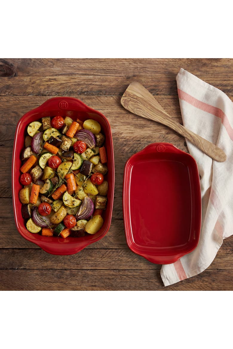 Rectangular Baking Dish, Set of 3, 1.25 qt, 2.4 qt, 3.8 qt, Alternate, color, Burgundy