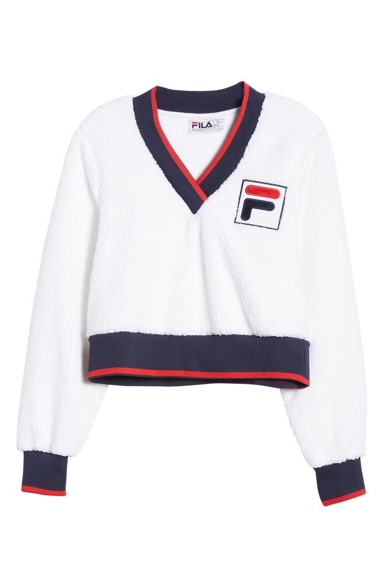FILA Sylvia Crop Fleece Sweatshirt, Alternate, color, 