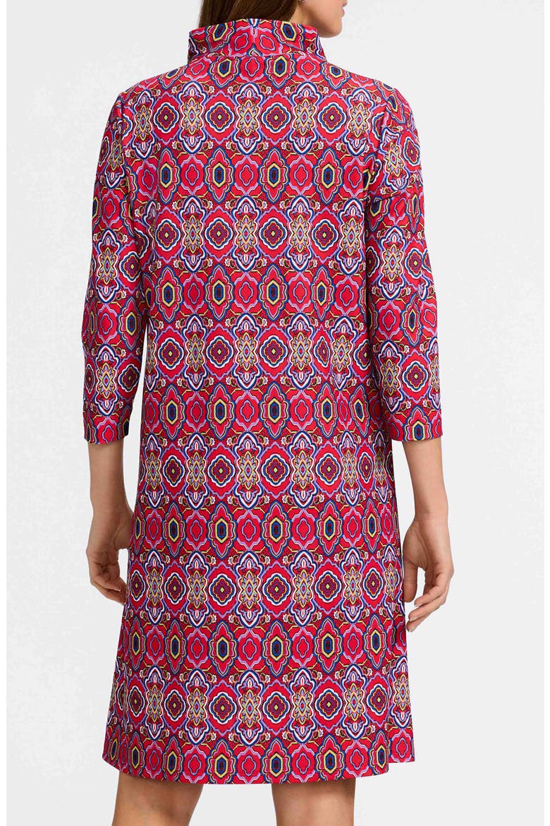 Tammy Tile Print Collared Dress, Alternate, color, RED/ MULTI