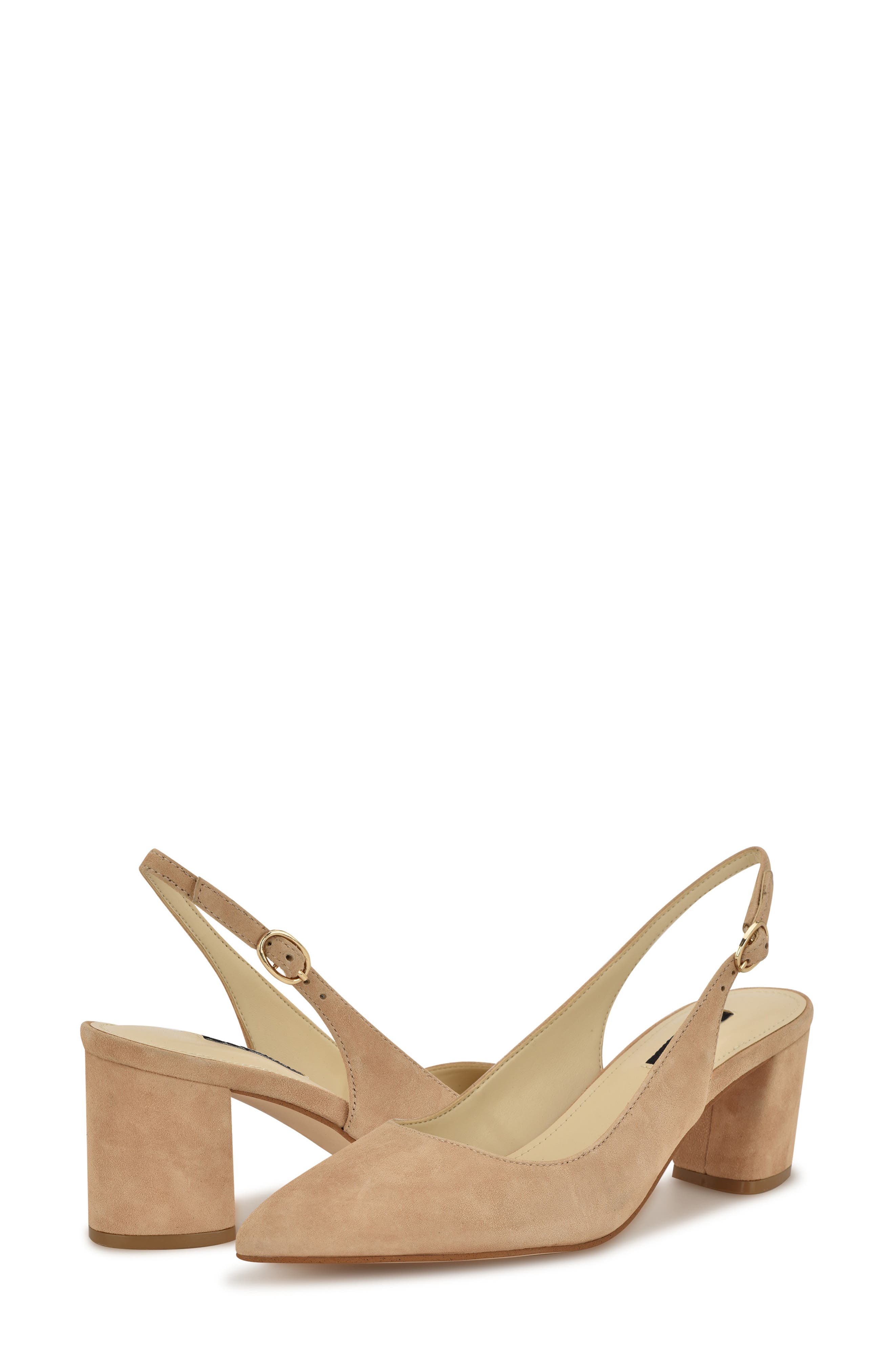 Nine West Kamsee Slingback Pointed Toe Pump, Alternate, color, Light Natural