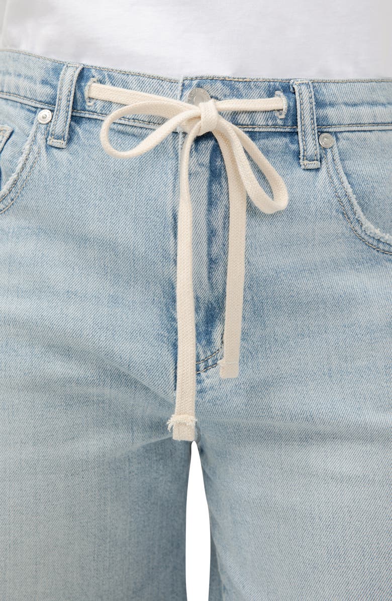 Silver Jeans Co. Be Easy Drawstring High Waist Long Denim Shorts, Alternate, color, Indigo