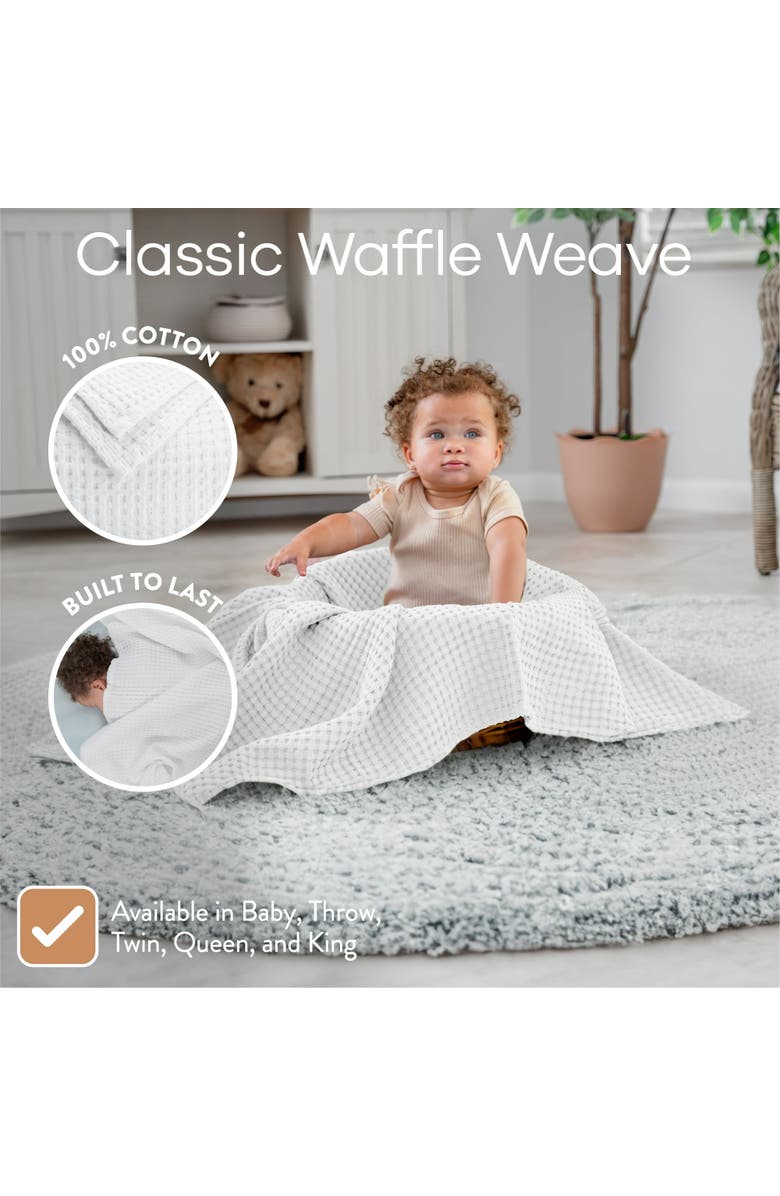 Comfy Cubs Baby Waffle Blankets, Alternate, color, White