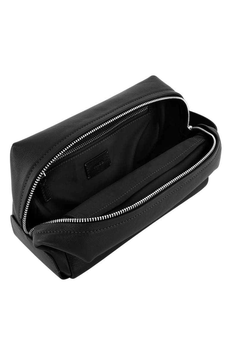 Vince Leather Dopp Kit, Alternate, color, Black