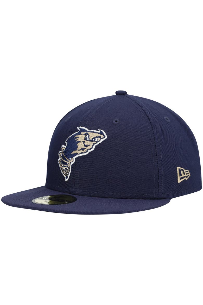 Men's New Era Navy Tri-City Dust Devils Authentic Collection Team Home 59FIFTY Fitted Hat, Alternate, color, Navy