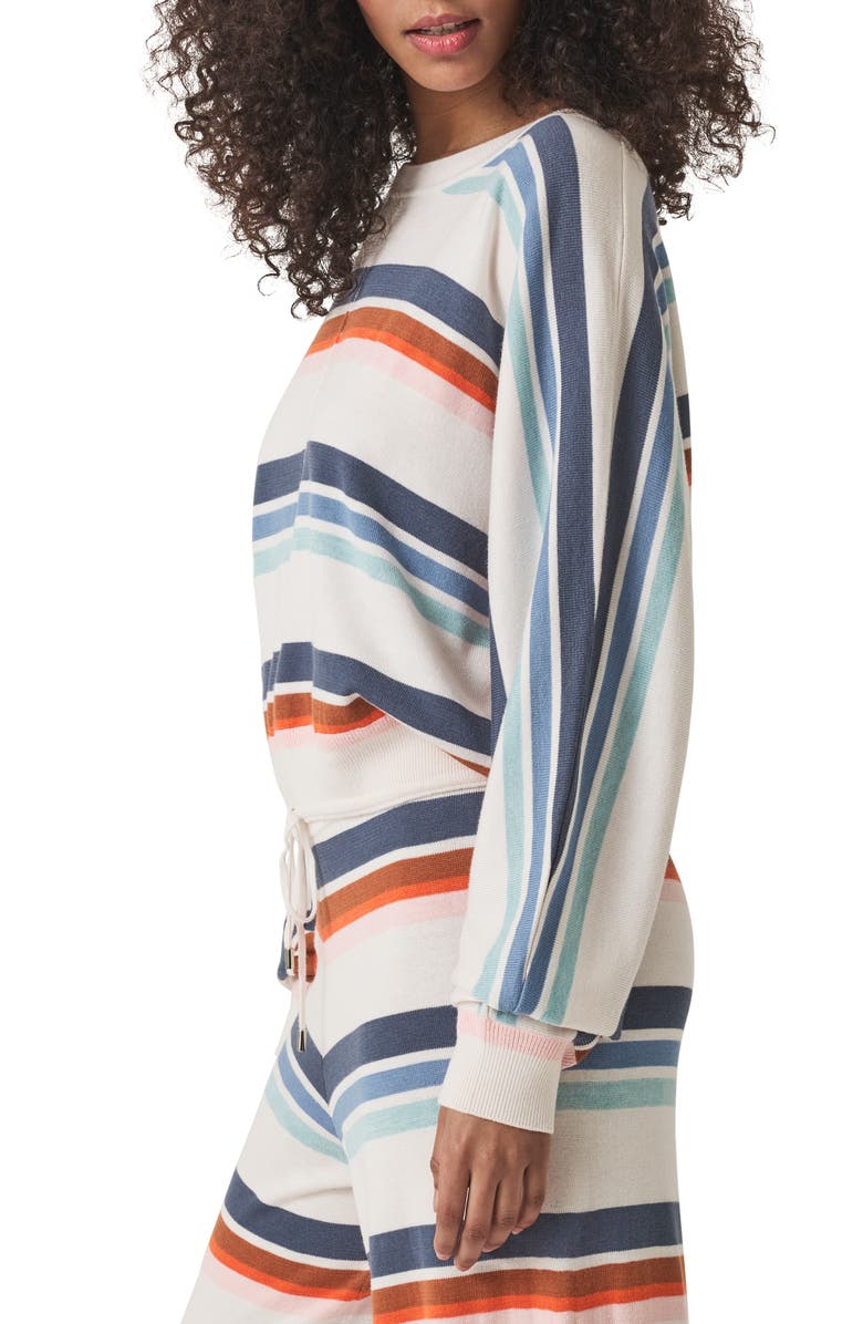 Splendid Polly Drawstring Hem Sweater, Alternate, color, Mstne Mlti Stp