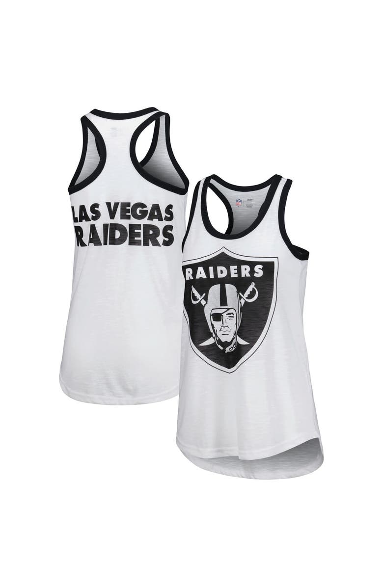 G-III 4HER BY CARL BANKS Women's G-III 4Her by Carl Banks White Las Vegas Raiders Tater Tank Top, Alternate, color, 
