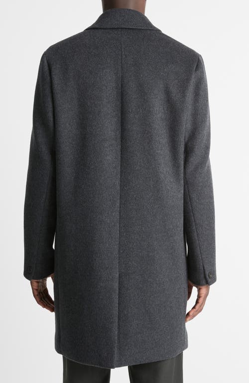 Vince Classic Wool Blend Coat In Gray