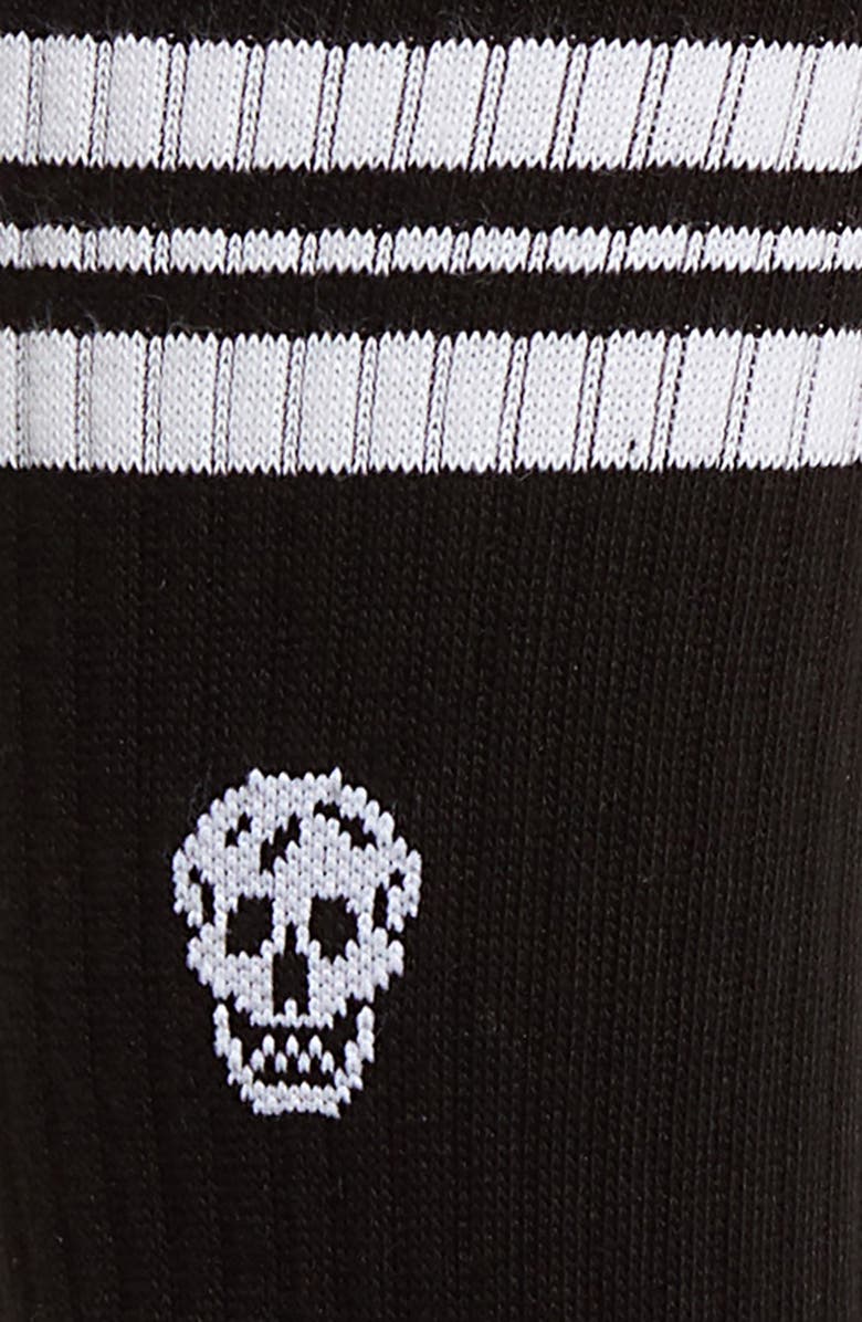 McQueen Alexander McQueen Skull Stripe Socks, Alternate, color, 
