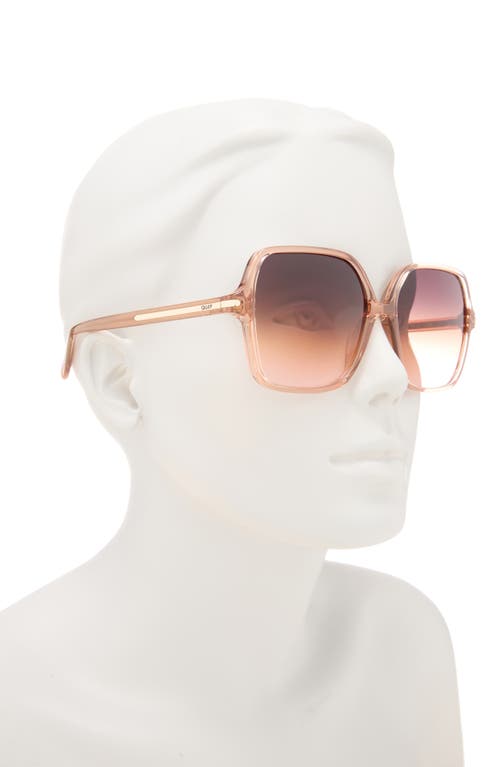 Quay Press Tour 60mm Gradient Square Sunglasses In Gold