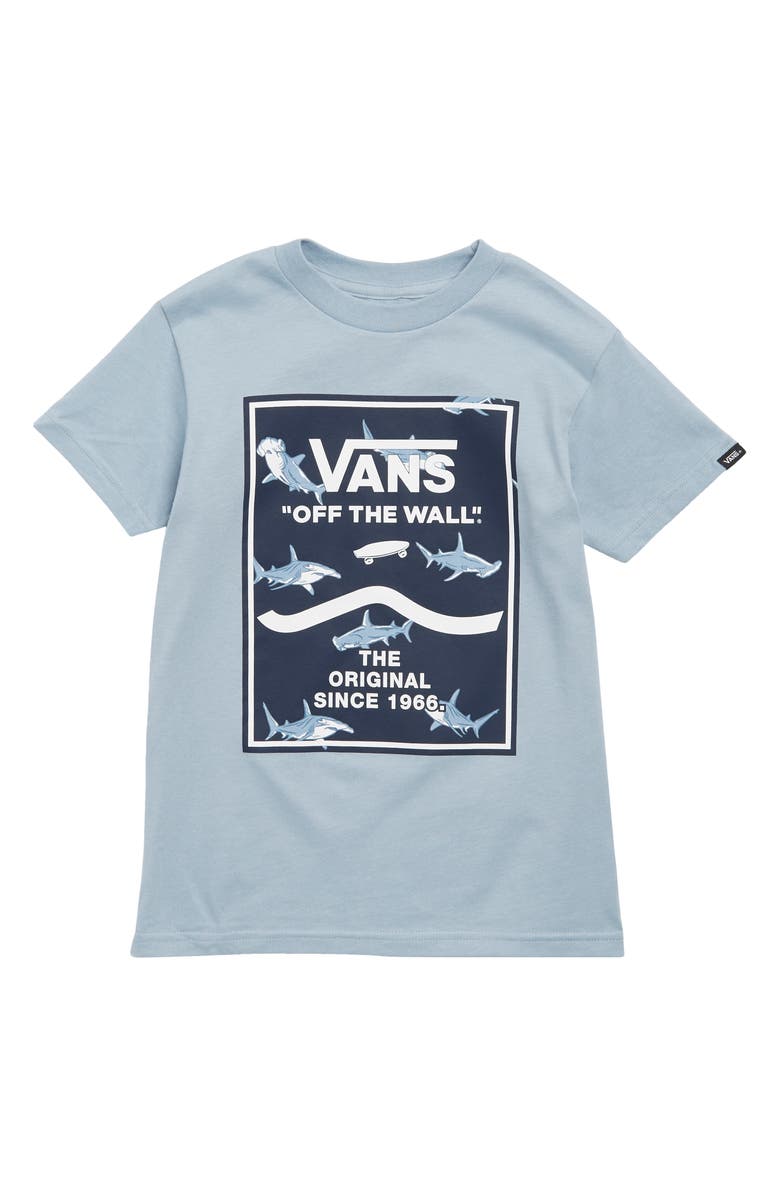 Vans Kids' Shark Print Box Graphic T-Shirt, Main, color, 