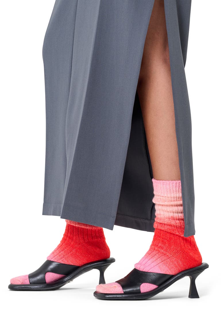 Gradient Crew Socks, Main, color, RED